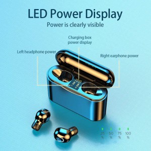M2D Airfree LED Light 無線耳機連充電盒 - 黑色